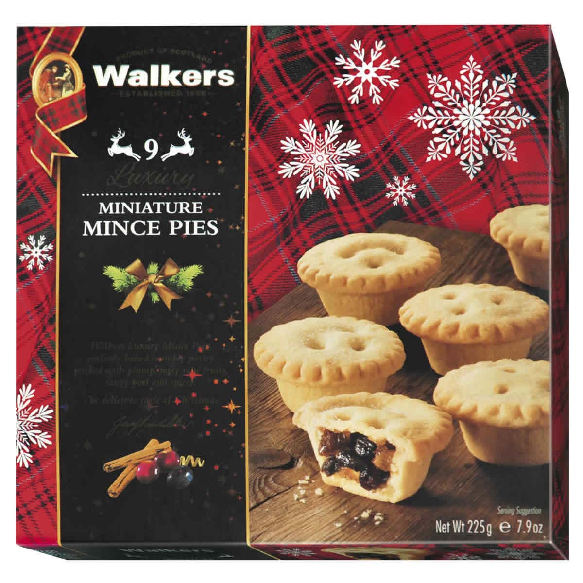 Top Food Feinkost Walkers Shortbread Ltd. Luxury Mini Mince Pies 225g