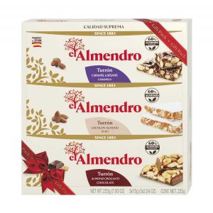Top Food Feinkost - El Almendro Turrón Gift Pack 225g | 3 Sorten Turrón: Mandel-/Sesamkaramell
