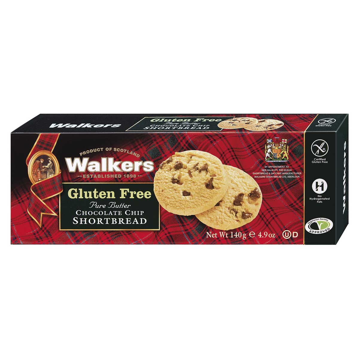 Walkers Shortbread Ltd. Gluten free Choc Chip 140g Top Food Feinkost