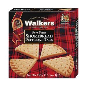 Top Food Feinkost - Walkers Shortbread Ltd. Petticoat Tails Shortbread 150g | Schottisches Buttergebäck in der klassischen Petticoat Tails Form.