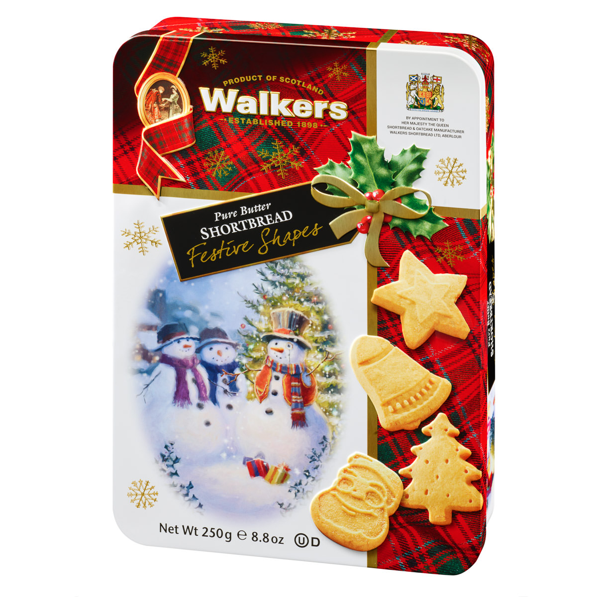 Walkers Shortbread Ltd. WeihnachtsShbd. Dose, 250g Top Food Feinkost
