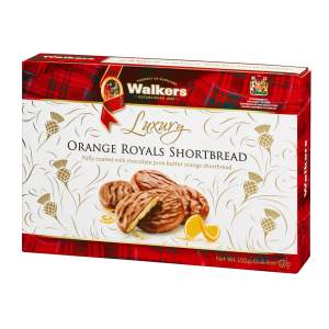 Top Food Feinkost - Walkers Shortbread Ltd. Luxury Orange Royals Shortbread 150g | Luxuriöses Shortbread mit kandierter Orange