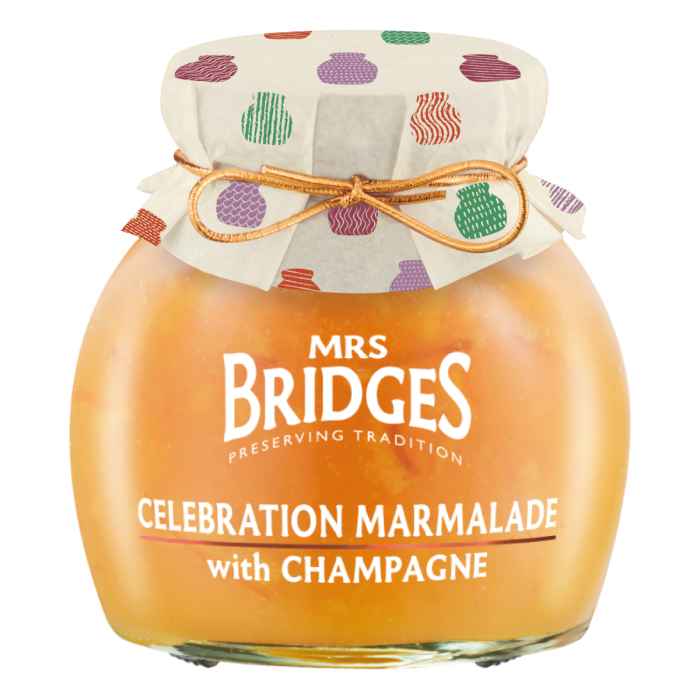 Top Food Feinkost - Mrs Bridges Celebration Marmalade with Champagne 340g | Orangen Marmelade mit fein geschnittener Schale