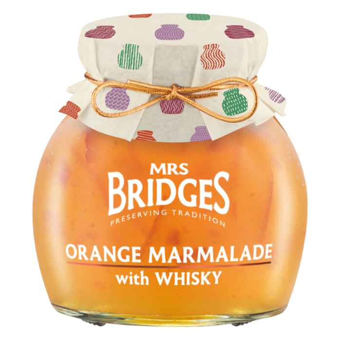 Top Food Feinkost - Mrs Bridges Orange Marmalade with Whisky 340g | Orangen Marmelade mit Whisky verfeinert.