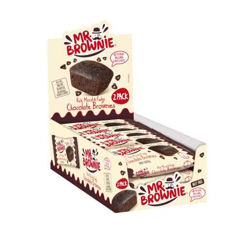 Top Food Feinkost - Mr. Brownie Chocolate Brownies with Belgian Chocolate 2er 50g | Schoko Brownies mit echter belgischer Schokolade