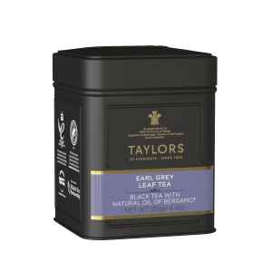 Top Food Feinkost - Taylors of Harrogate Earl Grey Leaf Tea 125g | Schwarzteemischung mit Bergamottearoma in einer attraktiven Geschenkdose.