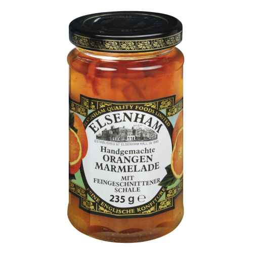 Top Food Feinkost - Elsenham Orangen Marmelade fein geschnitten 235g | Handgemachte Orangen Marmelade mit fein geschnittener Schale.