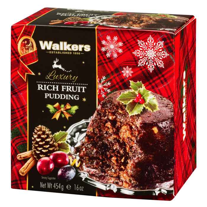 Top Food Feinkost - Walkers Shortbread Ltd. Luxury Rich Fruit Pudding 454g | Original schottischer Weihnachtspudding "Plum Pudding".