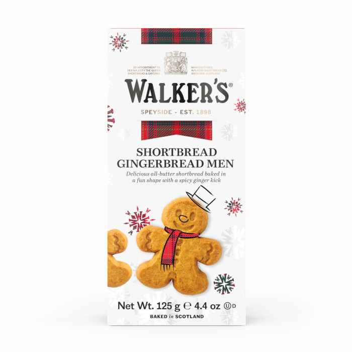 Top Food Feinkost - Walkers Shortbread Ltd. Gingerbread Men 125g | Weihnachtliches Shortbread mit Ingwergewürzen verfeinert.