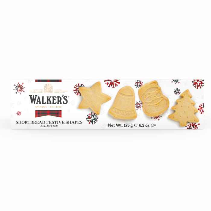 Top Food Feinkost - Walkers Shortbread Ltd. Shortbread Festive Shapes 175g | Shortbread in weihnachtlichen Formen: Glocke