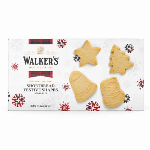 Top Food Feinkost - Walkers Shortbread Ltd. Shortbread Festive Shapes 350g | Shortbread in weihnachtlichen Formen: Glocke