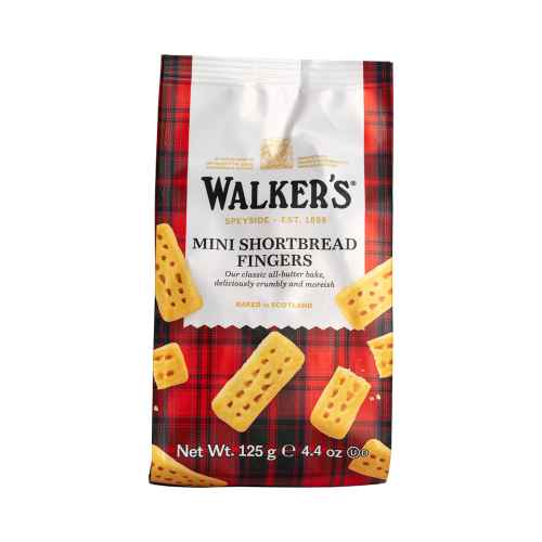 Top Food Feinkost - Walkers Shortbread Ltd. Mini Shortbread Fingers 125g | Mini Shortbread Fingers im wiederverschließbaren Snack Pack.