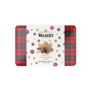 Top Food Feinkost - Walkers Shortbread Ltd. Festive Shortbread Stars 260g - Dose | Shortbread in weihnachtlichen Formen