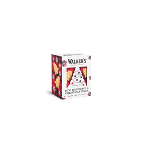 Top Food Feinkost - Walkers Shortbread Ltd. Mini Shortbread Christmas Trees 150g - 3D-Karton | Mini Christmas Trees im Geschenkkarton in 3D-Optik.