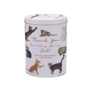 Top Food Feinkost - Gardiners of Scotland "Cats" Vanilla Fudge  250g - Dose | Butterkaramell mit Vanillegeschmack in Geschenkdose: "Thank you for looking after my Cat" - Reliefdruck.
