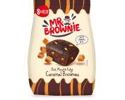 Top Food Feinkost - Mr. Brownie Caramel Brownies 200g | 8 Schoko Brownies mit Karamellstückchen.