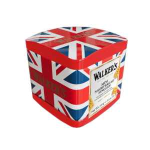 Top Food Feinkost - Walkers Shortbread Ltd. Mini Shortbread Fingers »Union Jack« 100 g - Dose | Geschenkdose gefüllt mit Mini Shortbread Fingers.