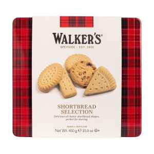 Top Food Feinkost - Walkers Shortbread Ltd. Shortbread Selection 450g - Dose | Tartan-Dose mit einer Shortbread Gebäckmischung in verschiedenen Formen.