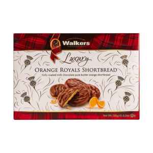 Top Food Feinkost - Walkers Shortbread Ltd. Luxury Orange Royals Shortbread 150g | Luxuriöses Shortbread mit kandierter Orange