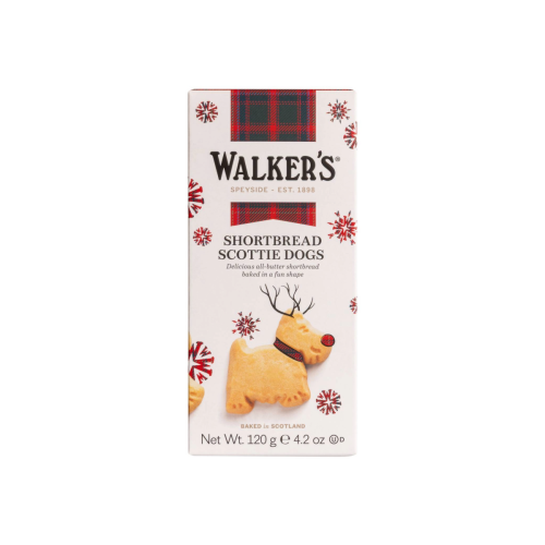 Top Food Feinkost - Walkers Shortbread Ltd. Festive Shortbread Scottie Dogs 120g | Festliches Shortbread in Form von Scottie Dogs.