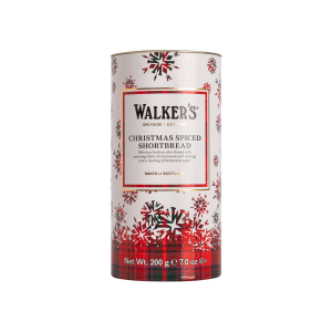 Top Food Feinkost - Walkers Shortbread Ltd. Christmas Spiced Shortbread Drum 200 g | Premium Festive Drum - Christmas Spiced Shortbread 200 g