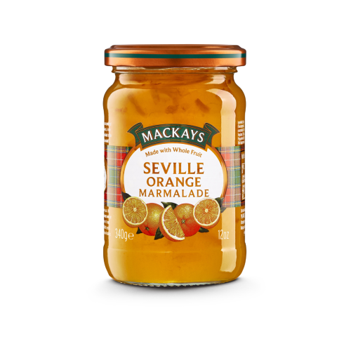 Top Food Feinkost - Mackays Seville Orange Marmalade 340g | Seville Orangen-Marmelade mit dünn geschnittener Schale.
